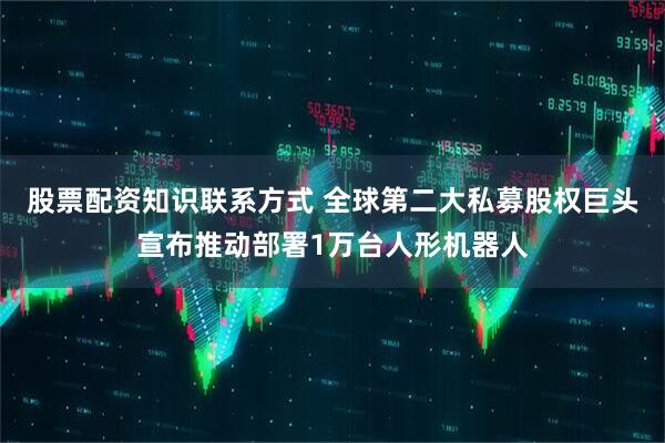 股票配资知识联系方式 全球第二大私募股权巨头宣布推动部署1万台人形机器人