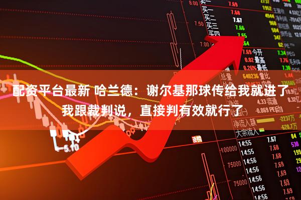 配资平台最新 哈兰德：谢尔基那球传给我就进了 我跟裁判说，直接判有效就行了