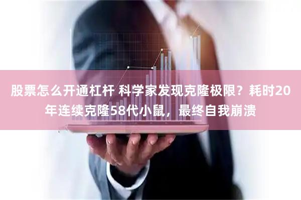 股票怎么开通杠杆 科学家发现克隆极限？耗时20年连续克隆58代小鼠，最终自我崩溃